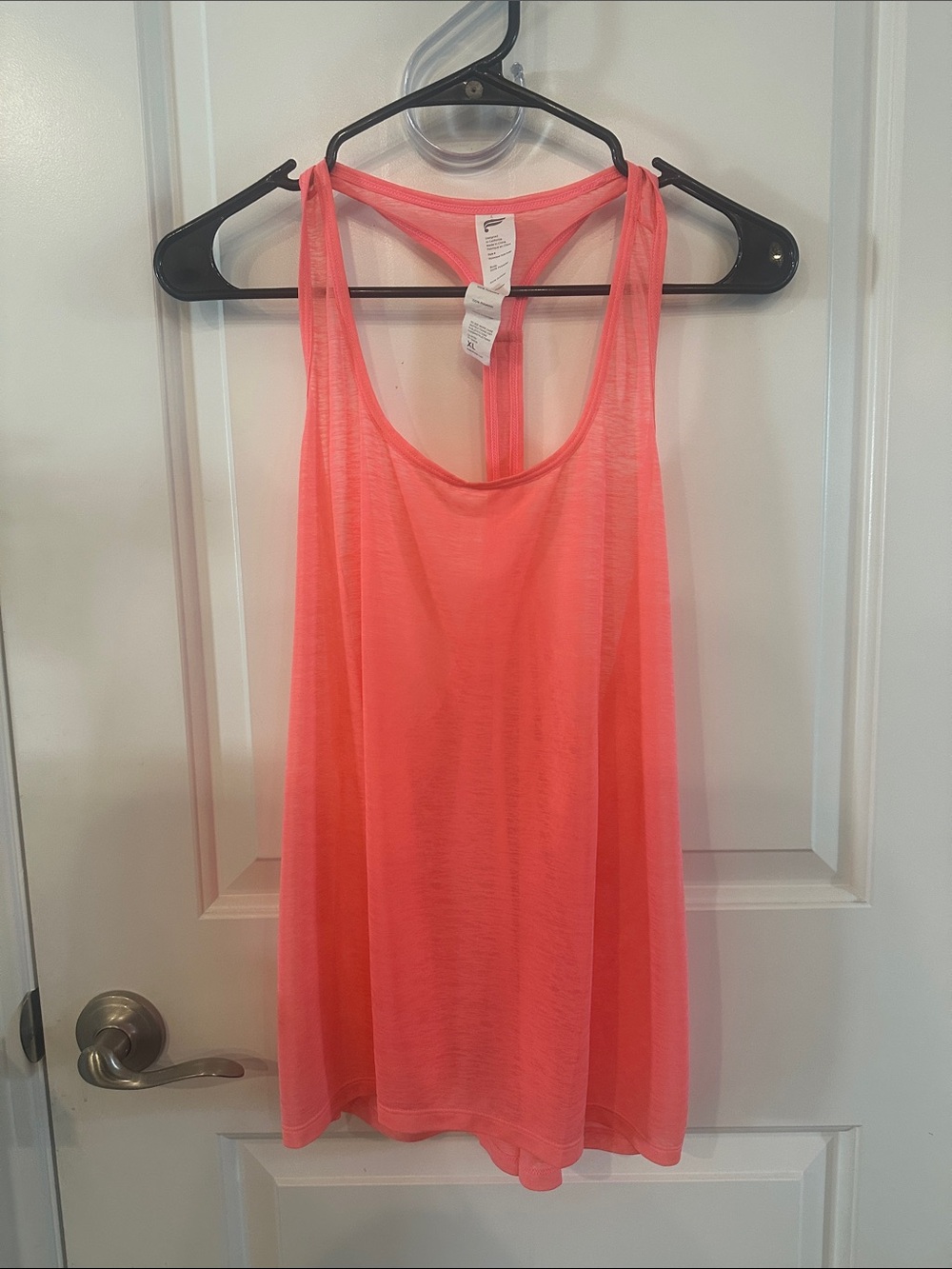 Fabletics Women's Coral/Pink Racerback Tank Top
